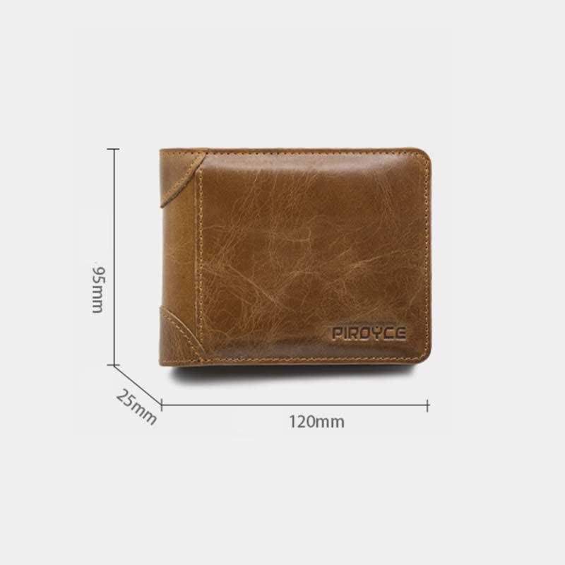 Men's Real Leather Wallet Bifold Multi-slot with Detachable Card Holder