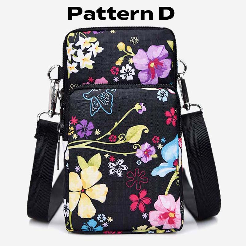 Lightweight Mini Shoulder Bag Women Purse Floral Crossbody Wallet Phone Bag