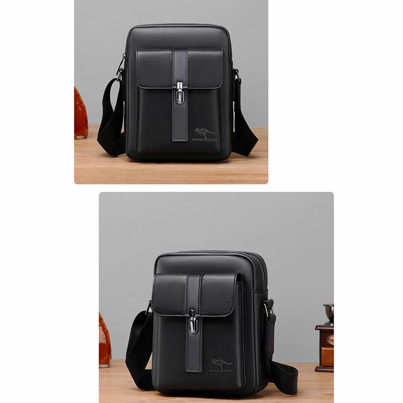 Messenger Bag for Men Soft PU Leather Casual Crossbody Handbag