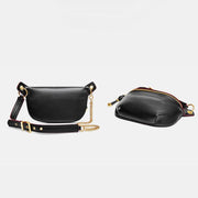 Genuine Leather Large Capacity Crossbody Bag Waist Bag
