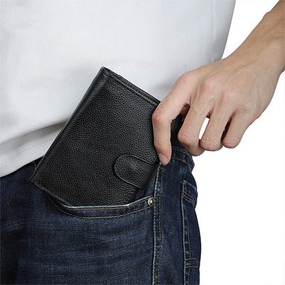 Large Capacity RFID Multi-Slot Vintage Wallet