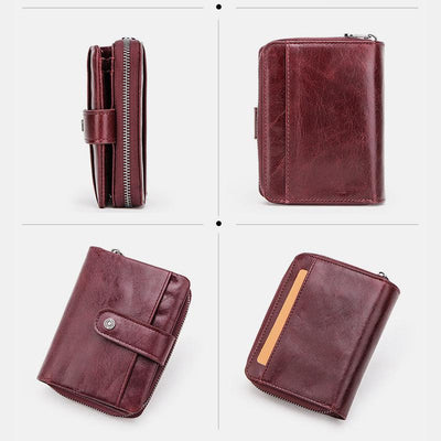 RFID Multifunctional Leather Vintage Wallet