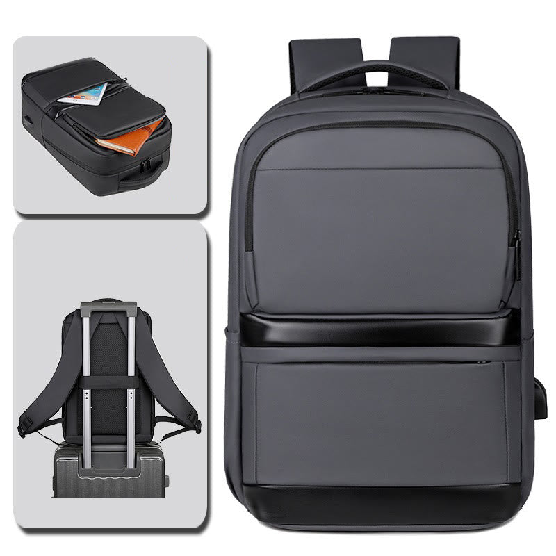 Gentle Backpack For Men USB Charging Business Large Laptop Bag