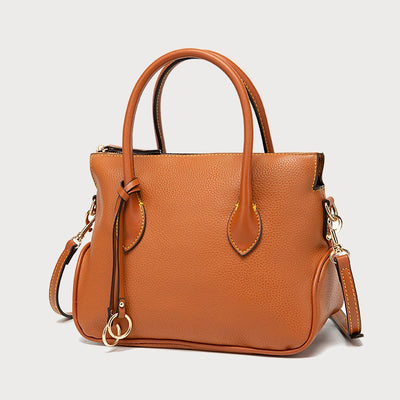 Tote Bag For Women Pebble Grain Style PU Leather Crossbody Bag