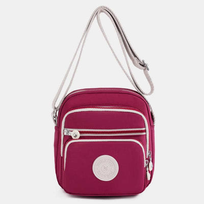 Nylon Crossbody Belt Bag for Women Multi-pocket Travel Shoulder Purse