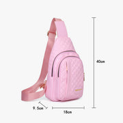 Leather Sling Bag for Women Quilted Crossbody Sling Backpack Daypack