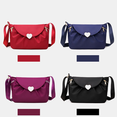 Crossbody Bag For Women Heart Buckle Waterproof Oxford Bag