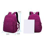 Large Nylon Backpack for Women Lightweight Multi-pocket Backpack Purse Travel Daypack