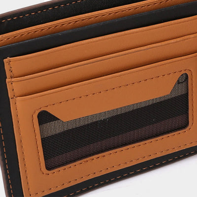 Wallet For Men PU Leather Business Style Short Money Clip