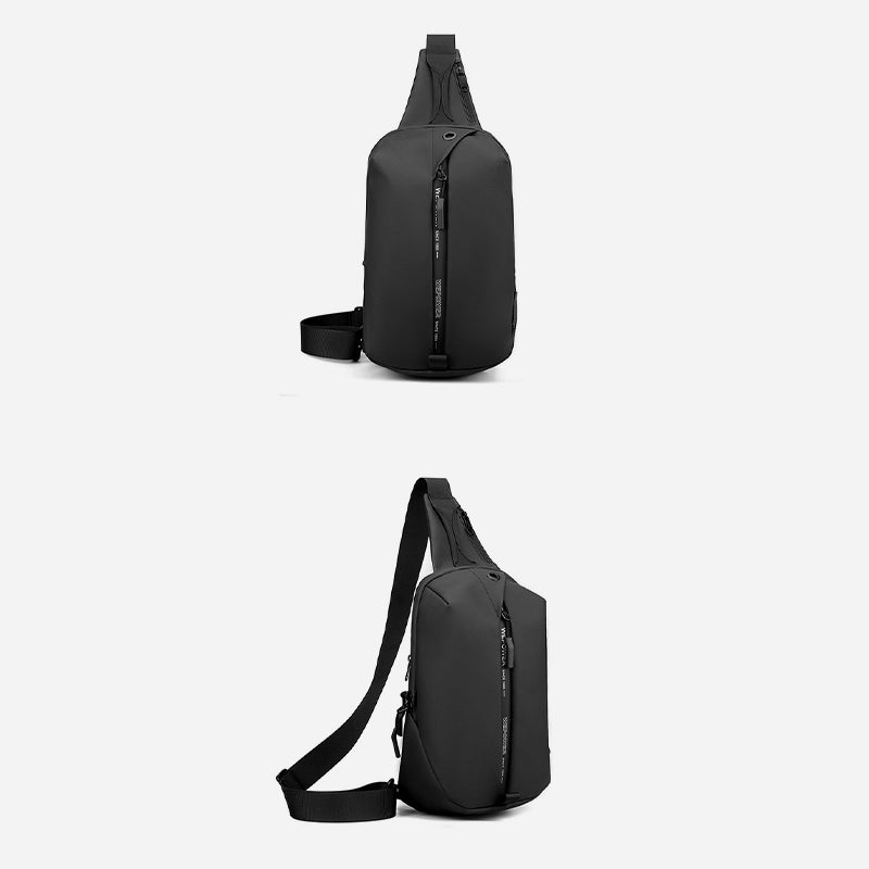 Large Chest Bag For Men Center Open Nylon Crossbody Bag