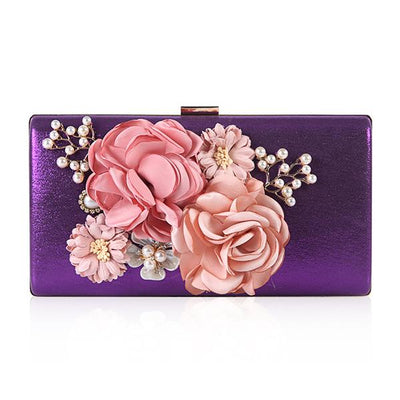 Floral Evening Clutch Bag