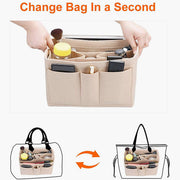 Storage Bag For Home Large Capacity Multi Compartment Felt Bag
