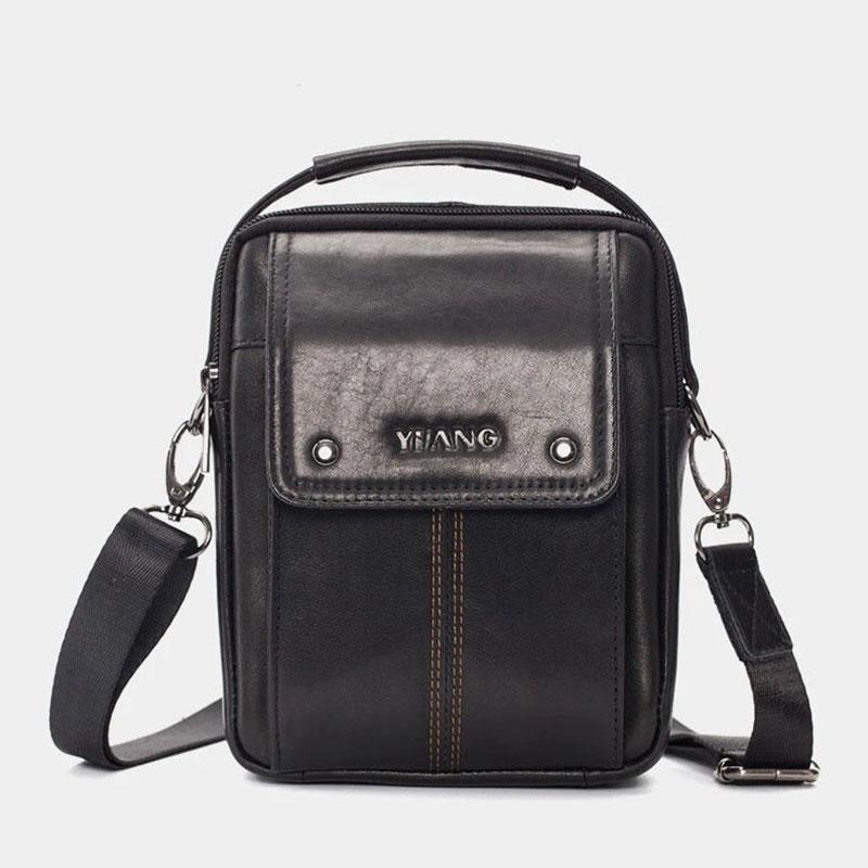 Large Capacity Genuine Leather Crossbody Bag