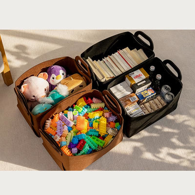 Storage Bag For Home Portable Felt Clothes Organizer Basket Snack Box