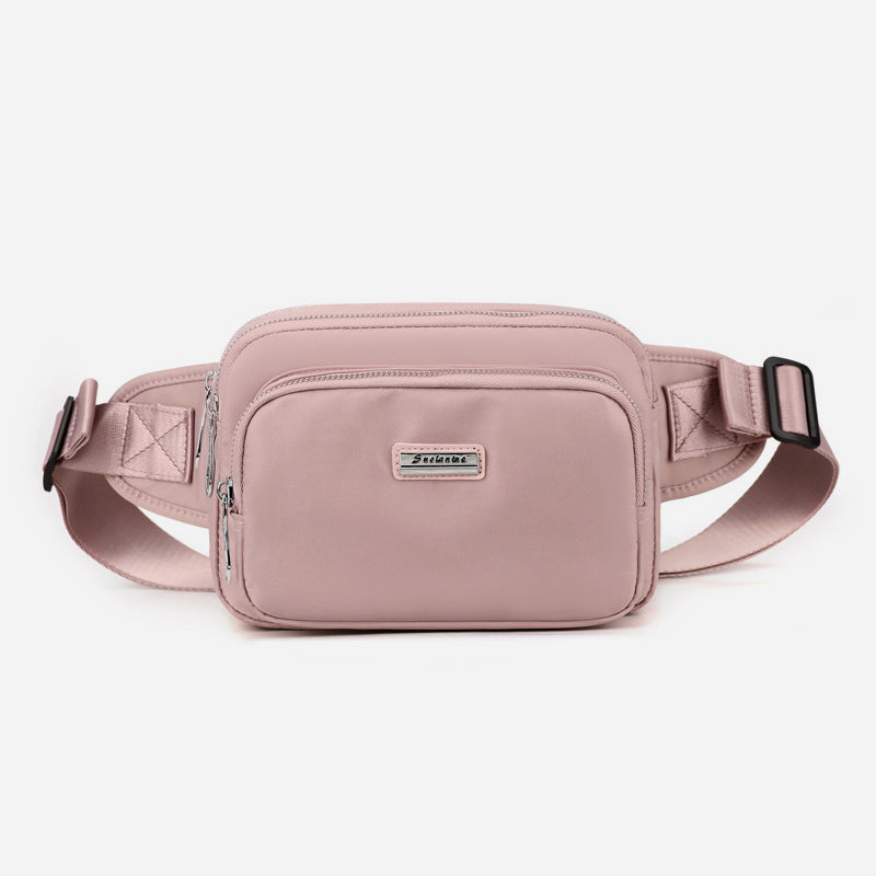 Minimalist Triple Compartment Waist Bag For Women Portable Crossbody Bag