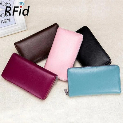 RFID Genuine Leather Card Wallet