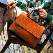 Classic Corssbody Bussiness Bag Crocodile Print Pure Color Women Handbag