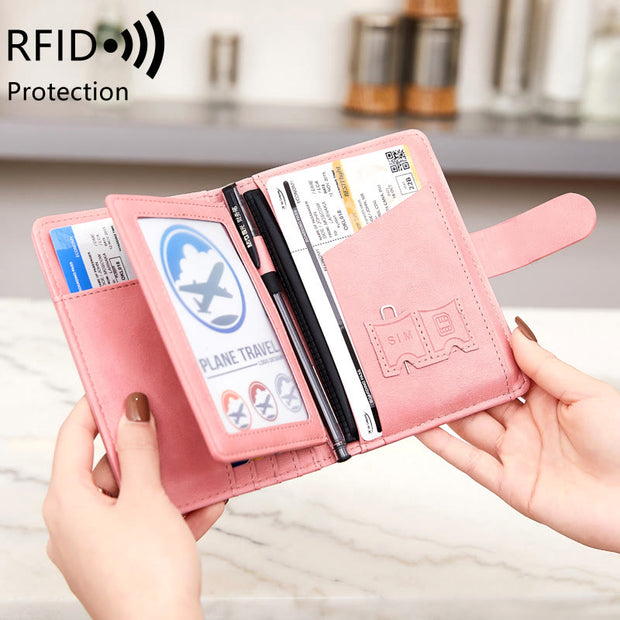 Passport Holder Multi-slot RFID Blocking Card Holder Travel Passport Cover