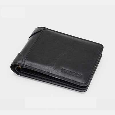 Men's Real Leather Wallet Bifold Multi-slot with Detachable Card Holder