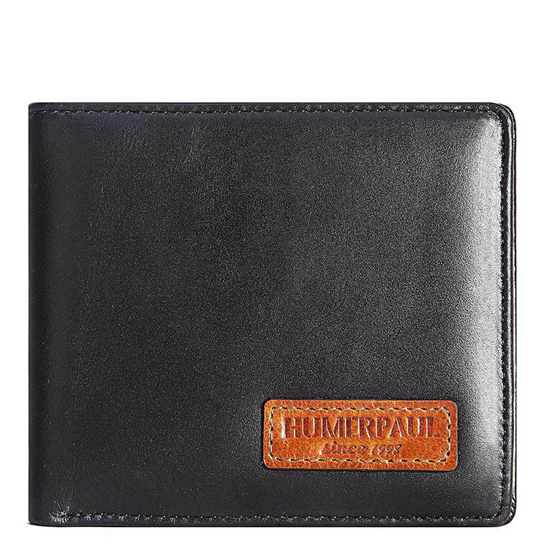 Men's Genuine Leather Bifold Airtag Wallet with RFID Blocking Anti-theft Wallet