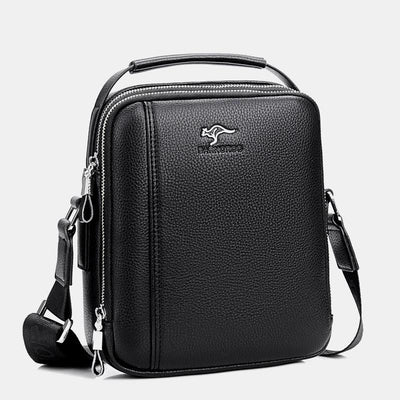 Messenger Bag for Men PU Leather Minimalist Business Crossbody Bag