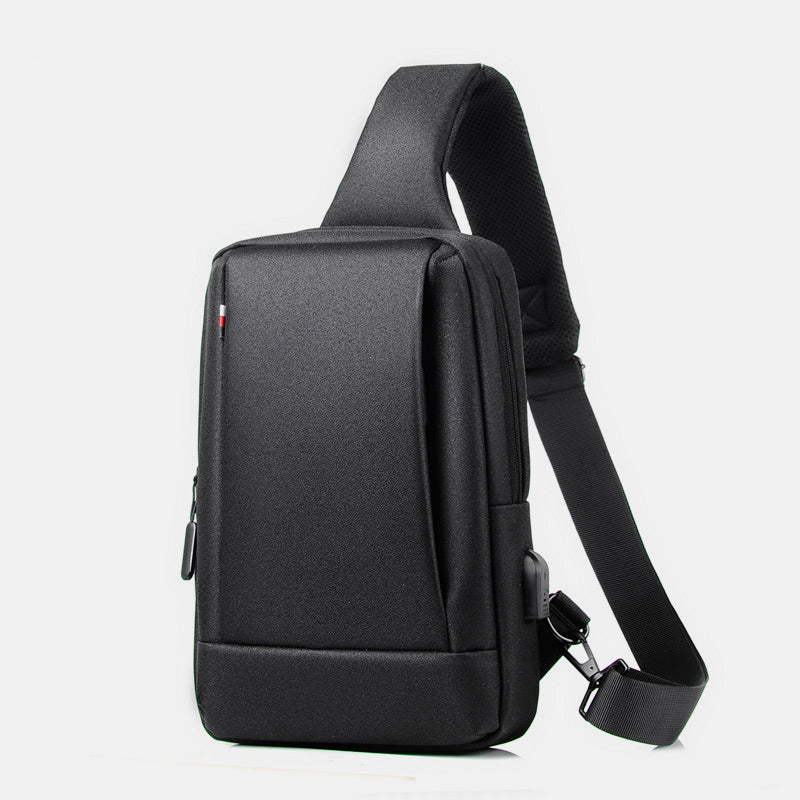 Large Capacity Waterproof Chest Bag Sling Bag With USB Charging Port