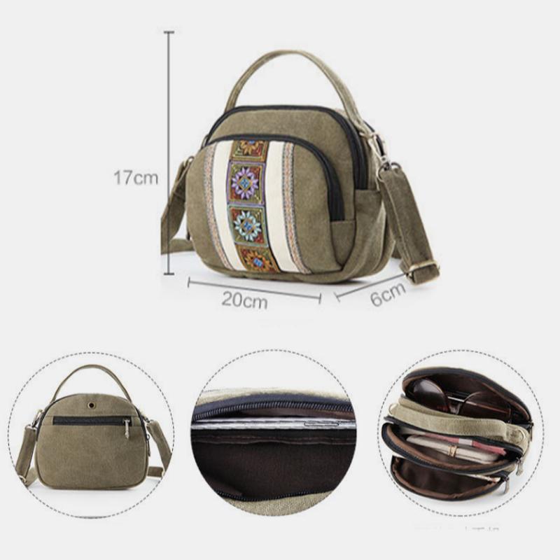 Folk-custom Multi-Pocket Crossbody Bag