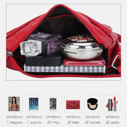 Multi-Compartment Soft Elegant Crossbody Bag