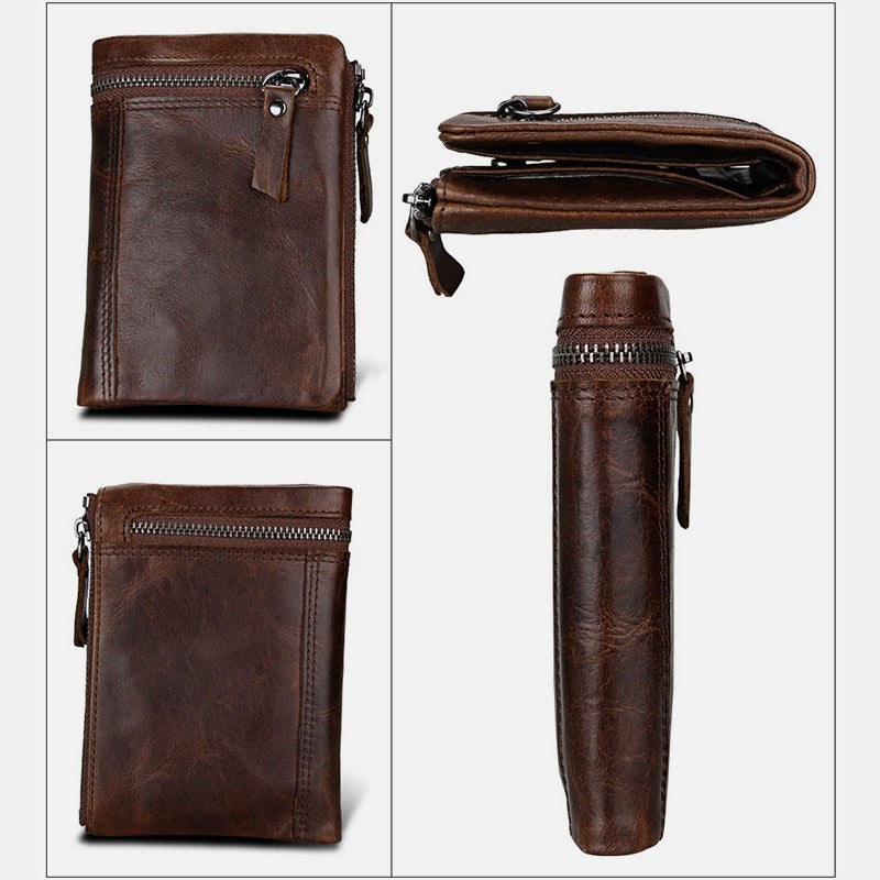 RFID Crazy Horse Leather Wallet