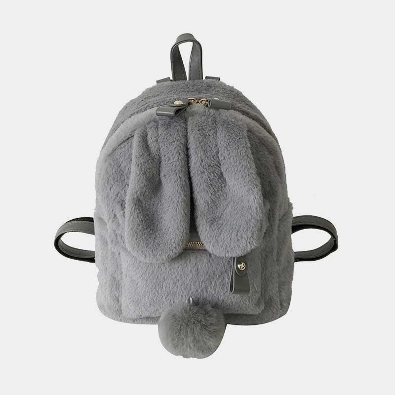 Cute Plush Backpack Daypack for Women Girls with Rabbit's Ear