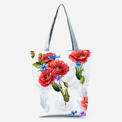 Tote Bag For Women Floral Print Large Capacity Shoulder Bag