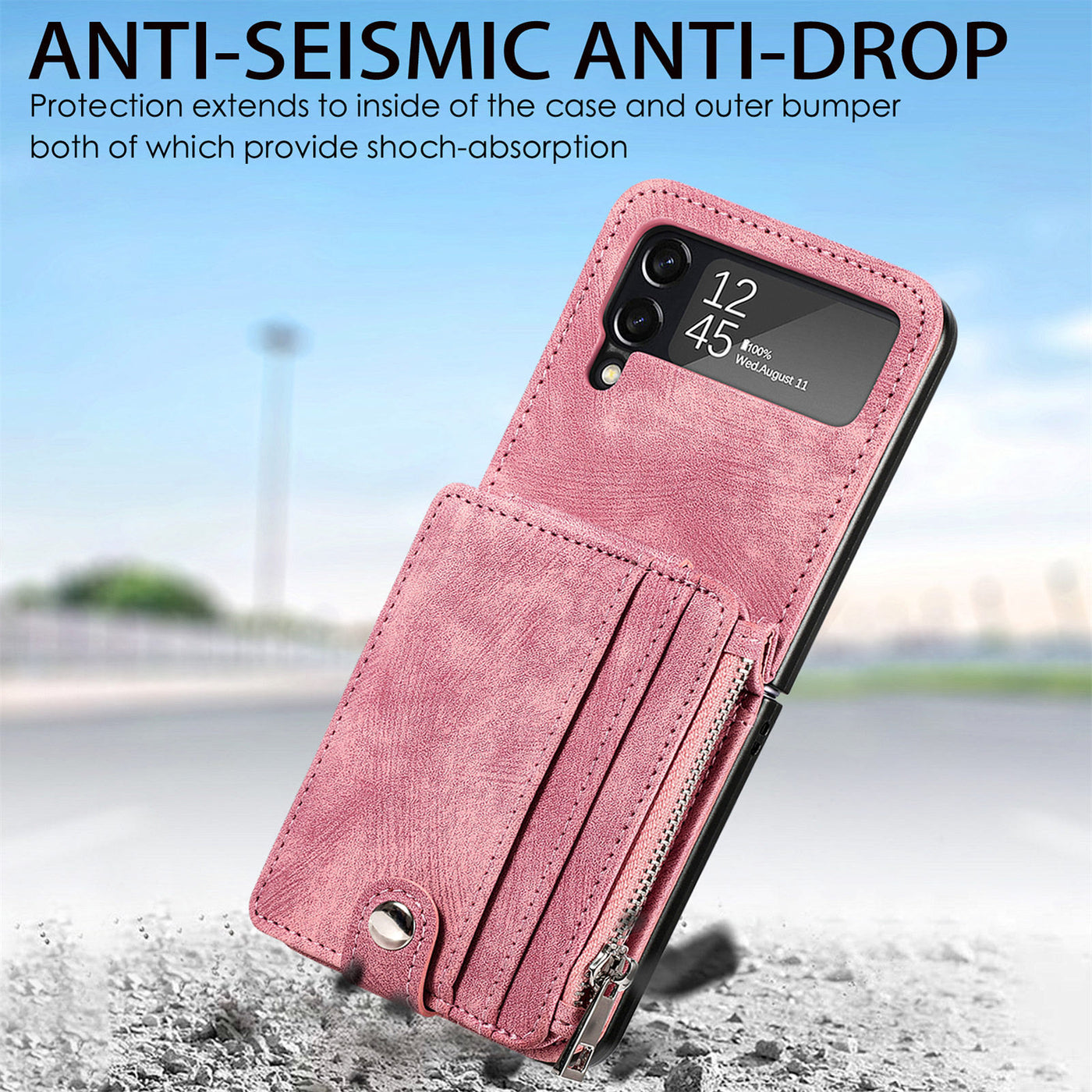 Phone Case For Z Flip5 2 In 1 Detachable Samll Wallet