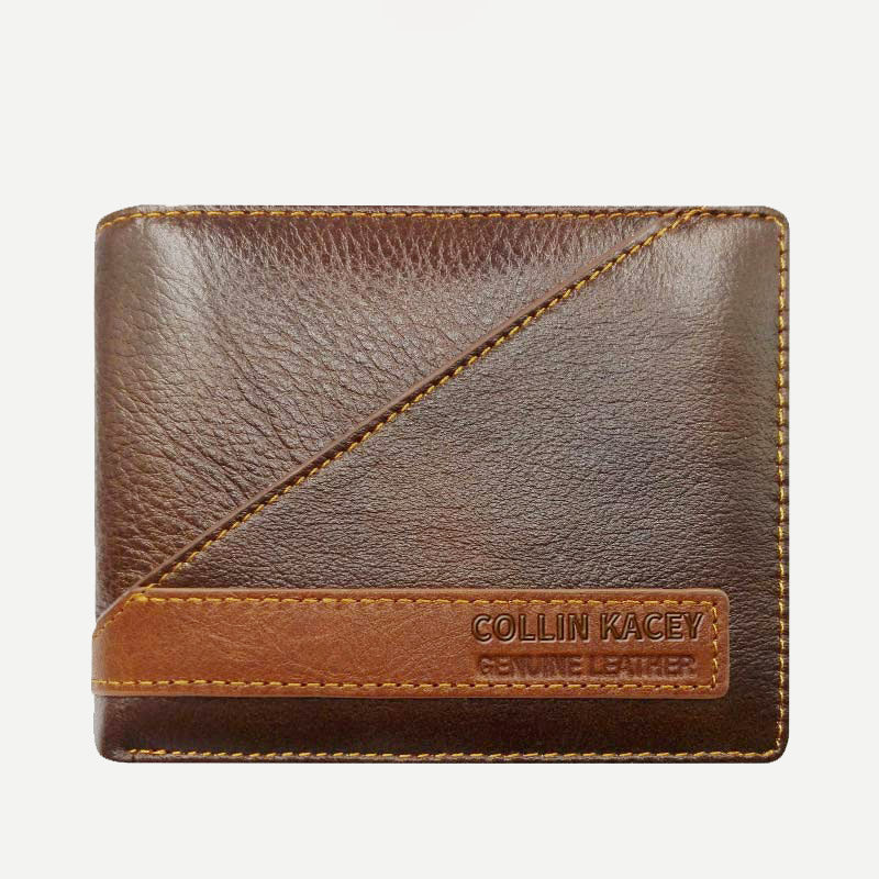 Mens Retro Bifold Short Roomy Leather Wallet Multi Style Optionals