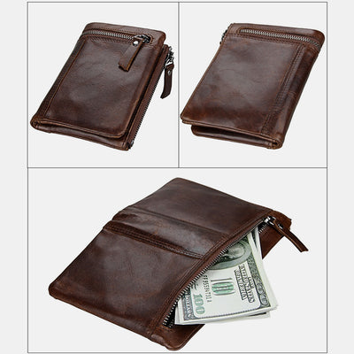 RFID Crazy Horse Leather Wallet