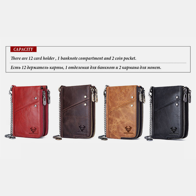 RFID Anti-theft Multi-slot Bifold Wallet