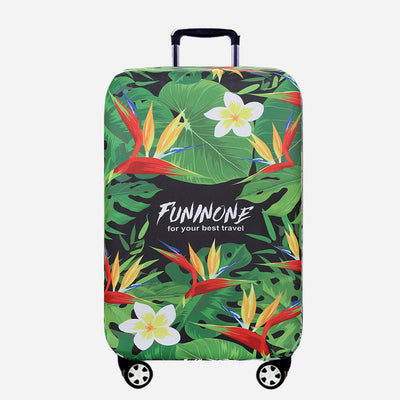 Elastic Polyester Luggage Cover Thicken Floral Protective Cover For Travel