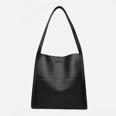 Women Minimalist Tote Classic Genuine Leather Large Underarm Bag