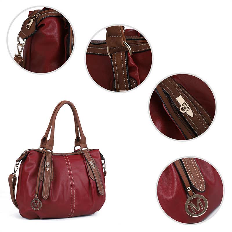 Leather Hobo Handbag for Women Big Capacity Tote Satchel Shoulder Bag