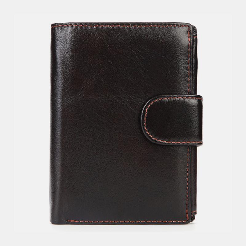 Multi-slot Trifold Genuine Leather Vintage Wallet