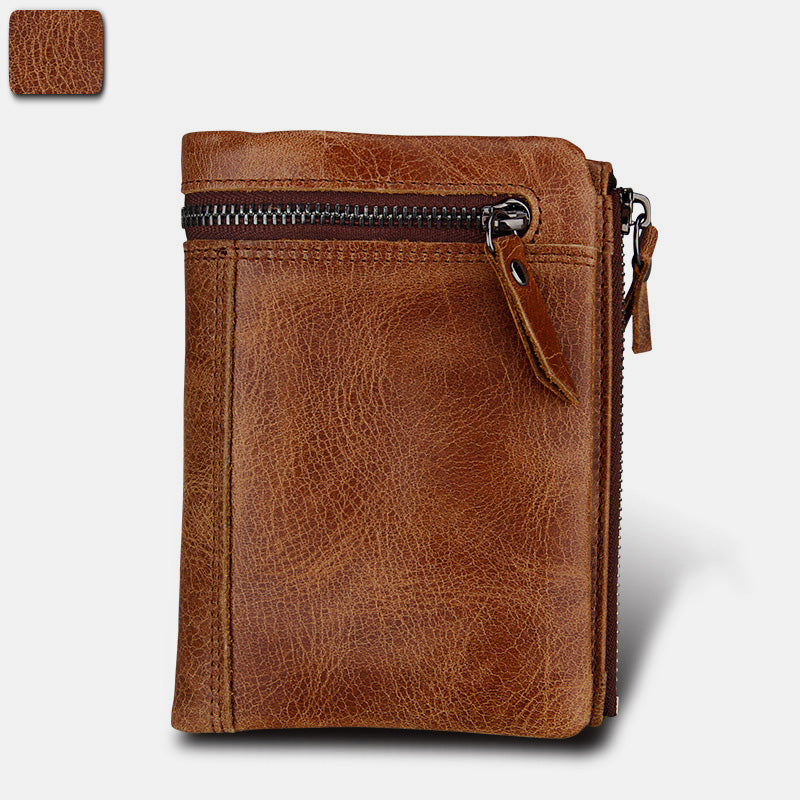 RFID Crazy Horse Leather Wallet