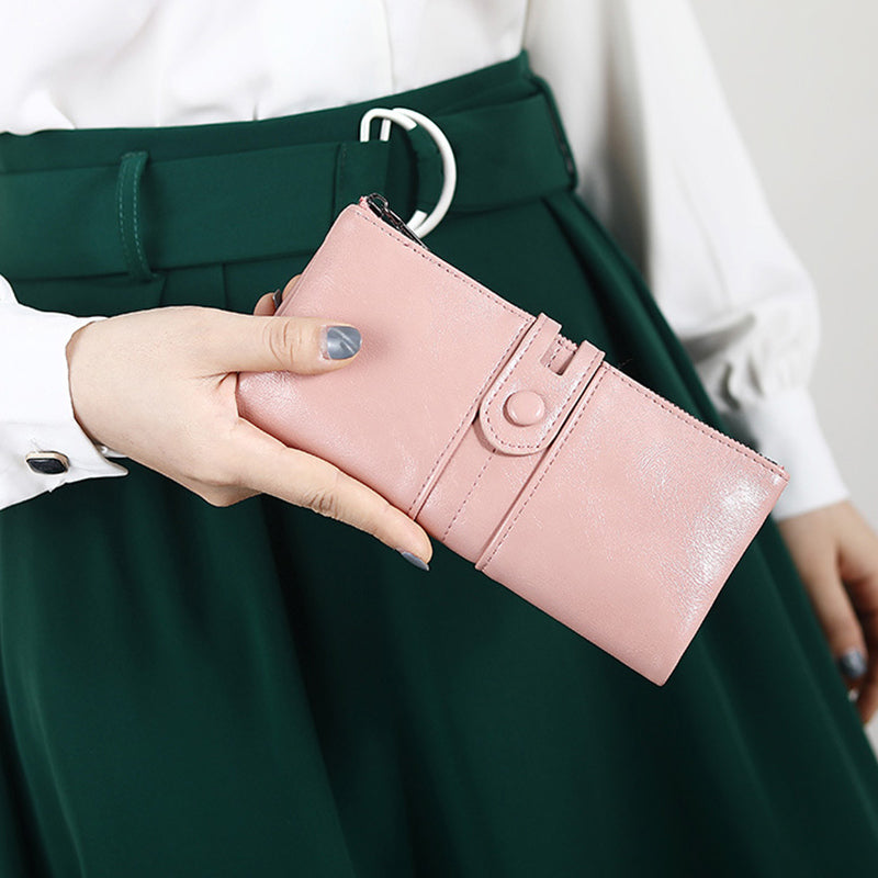 Multi-Slot RFID Vintage Long Purse