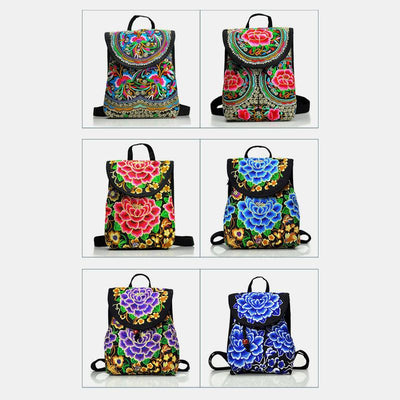 Ethnic Vintage Embroidered Travel Backpack