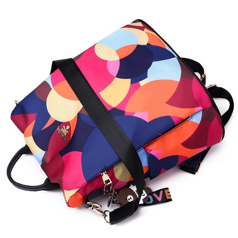 Anti-theft Floral Print Waterproof Backpack