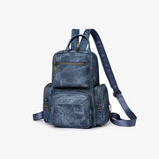 Retro Leather Backpack Convertible Sling Bag For Women Weekender
