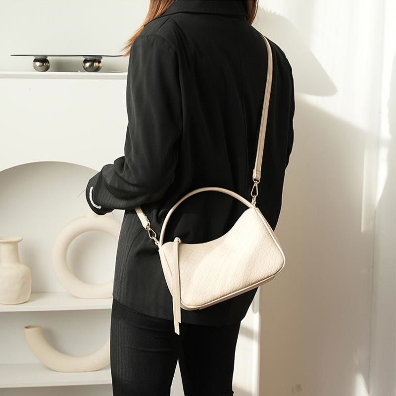 Shoulder Bag For Women Concise Style Plain Color Crossbody Bag