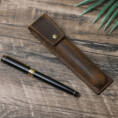 Pencil Case For Business Vintage Creative Leather Pen Case