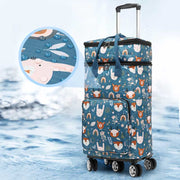 Telescopic Rod Rolling Tote Bag Folding Heat Preservation Shopping Cart