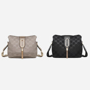 Nylon Crossbody Bag For Women Triple Compartment Elegant Shoulder Bag