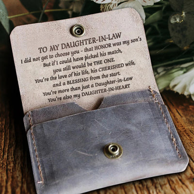 Clamshell Wallet For Family Engraving Leather Purse Birthday Gift