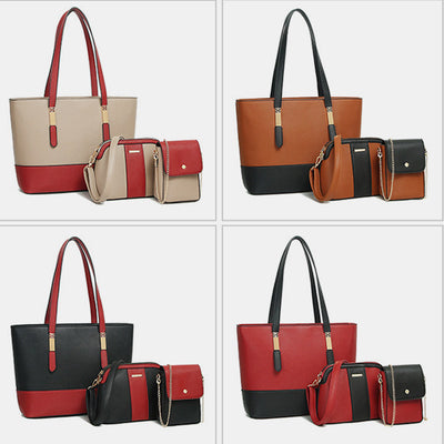 3PCS Retro Large Capacity Tote Bag Set